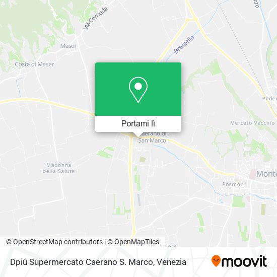 Mappa Dpiù Supermercato Caerano S. Marco