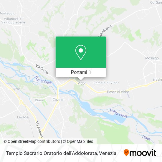 Mappa Tempio Sacrario Oratorio dell'Addolorata