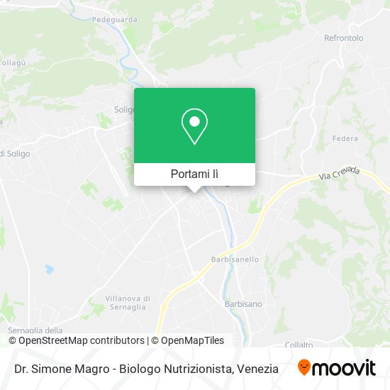 Mappa Dr. Simone Magro - Biologo Nutrizionista