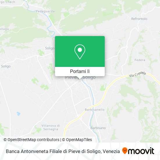 Mappa Banca Antonveneta Filiale di Pieve di Soligo