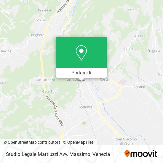 Mappa Studio Legale Mattiuzzi Avv. Massimo