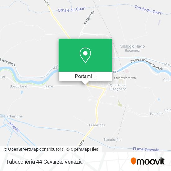 Mappa Tabaccheria 44 Cavarze