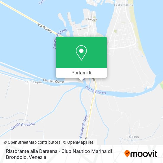 Mappa Ristorante alla Darsena - Club Nautico Marina di Brondolo