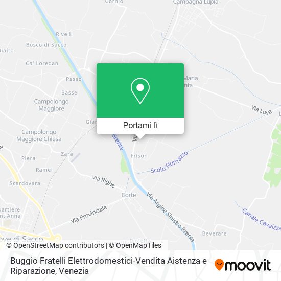 Mappa Buggio Fratelli Elettrodomestici-Vendita Aistenza e Riparazione