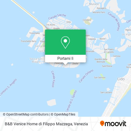 Mappa B&B Venice Home di Filippo Mazzega