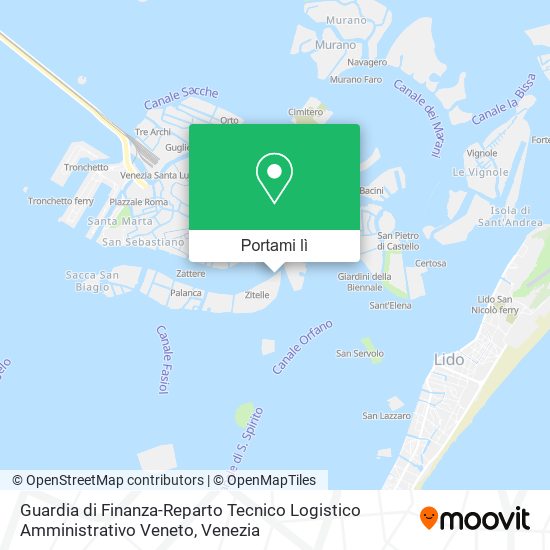 Mappa Guardia di Finanza-Reparto Tecnico Logistico Amministrativo Veneto