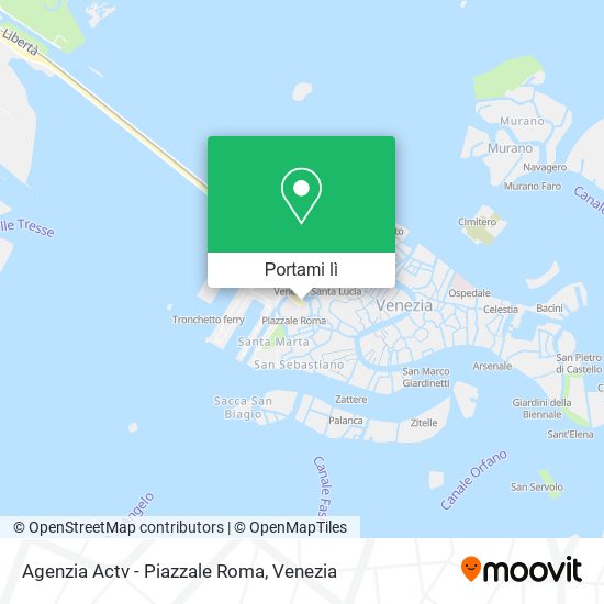 Mappa Agenzia Actv - Piazzale Roma
