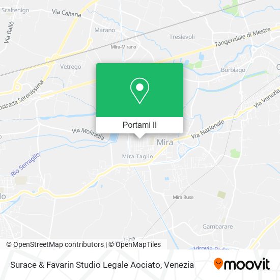 Mappa Surace & Favarin Studio Legale Aociato