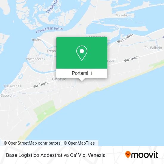 Mappa Base Logistico Addestrativa Ca' Vio