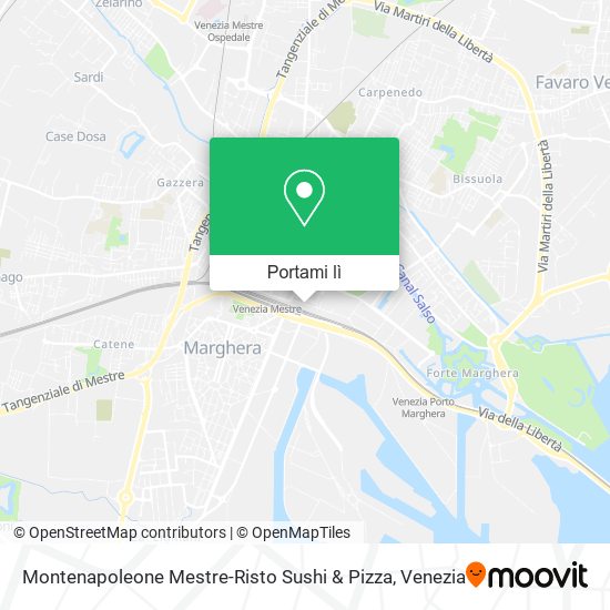 Mappa Montenapoleone Mestre-Risto Sushi & Pizza