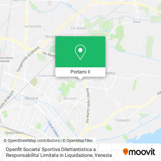 Mappa Openfit Societa' Sportiva Dilettantistica a Responsabilita' Limitata in Liquidazione