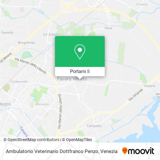 Mappa Ambulatorio Veterinario Dottfranco Penzo