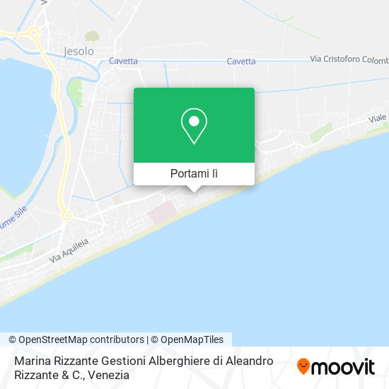 Mappa Marina Rizzante Gestioni Alberghiere di Aleandro Rizzante & C.