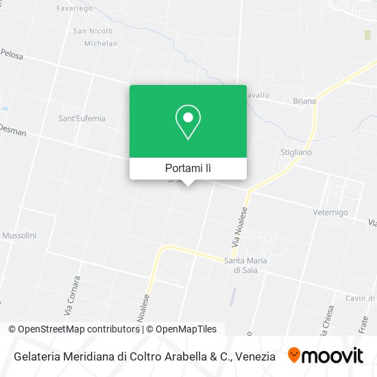 Mappa Gelateria Meridiana di Coltro Arabella & C.