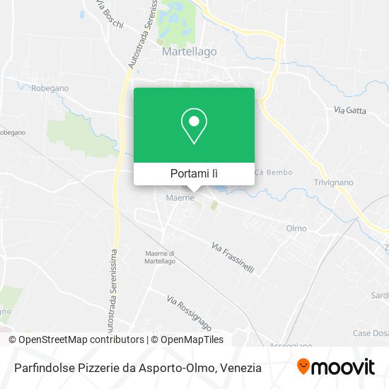 Mappa Parfindolse Pizzerie da Asporto-Olmo