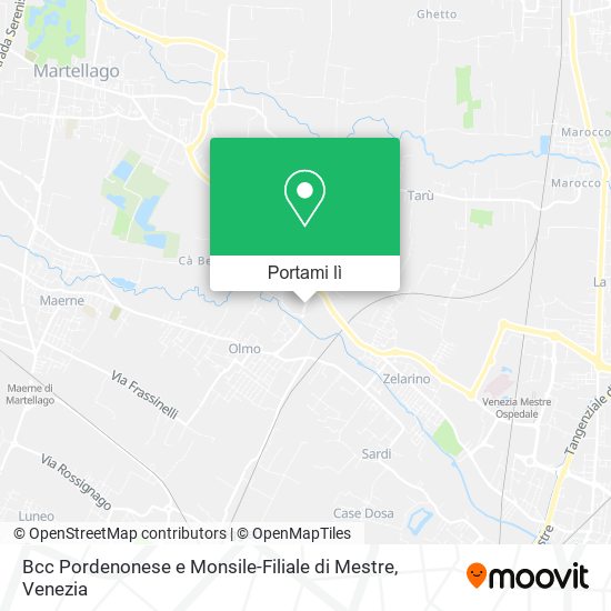 Mappa Bcc Pordenonese e Monsile-Filiale di Mestre