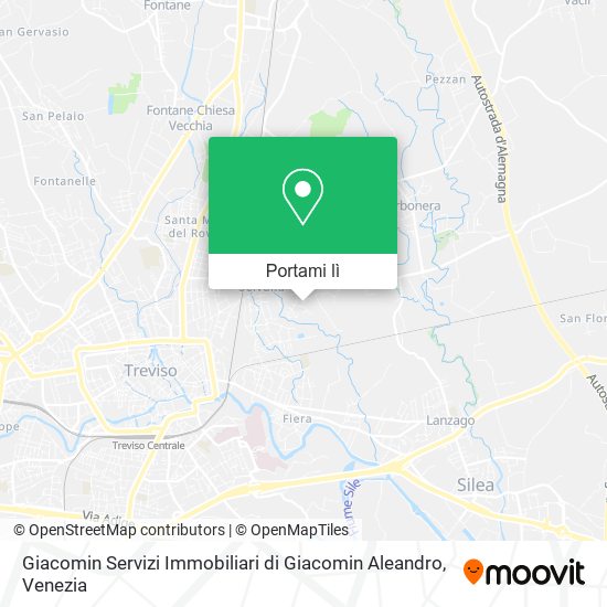 Mappa Giacomin Servizi Immobiliari di Giacomin Aleandro