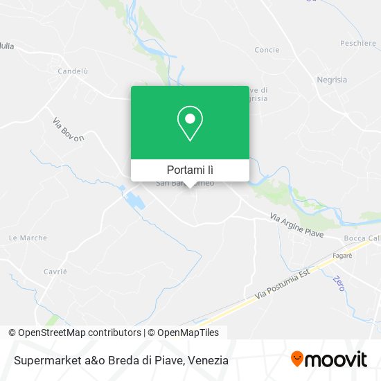 Mappa Supermarket a&o Breda di Piave