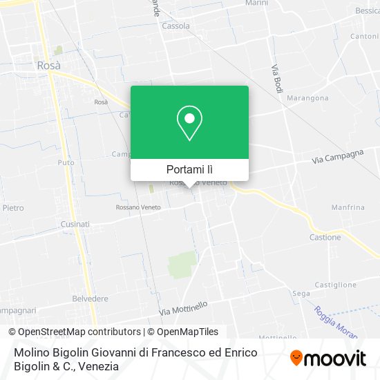Mappa Molino Bigolin Giovanni di Francesco ed Enrico Bigolin & C.