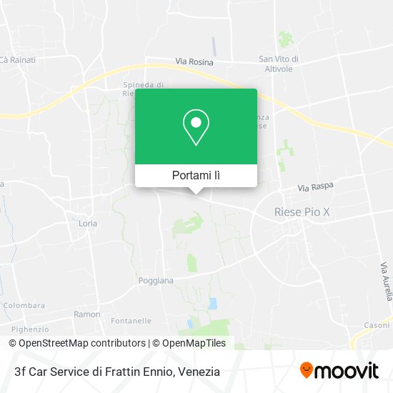Mappa 3f Car Service di Frattin Ennio