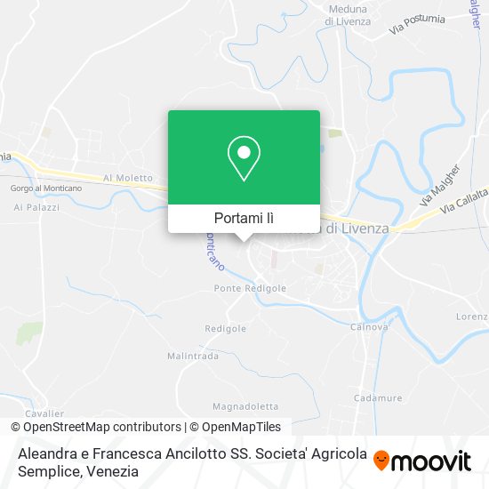Mappa Aleandra e Francesca Ancilotto SS. Societa' Agricola Semplice