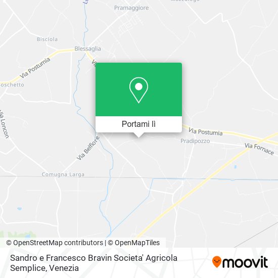 Mappa Sandro e Francesco Bravin Societa' Agricola Semplice