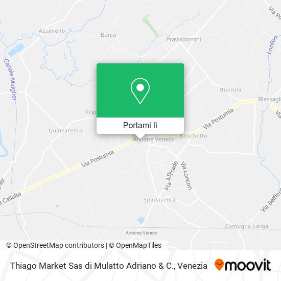 Mappa Thiago Market Sas di Mulatto Adriano & C.