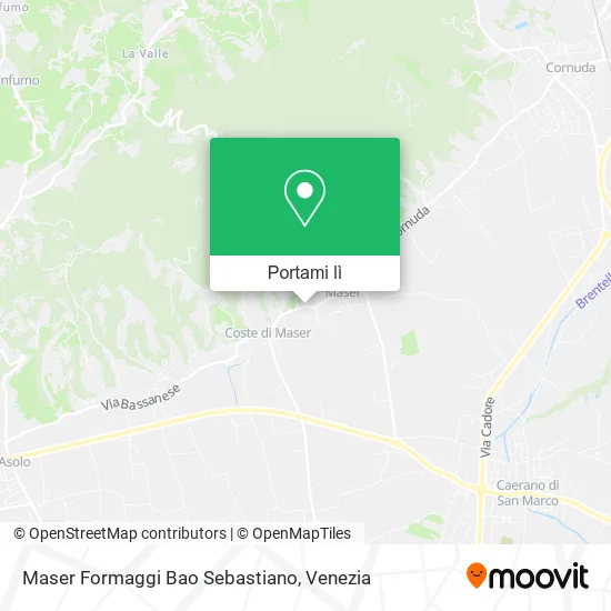 Mappa Maser Formaggi Bao Sebastiano