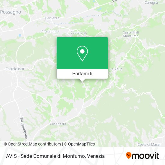 Mappa AVIS - Sede Comunale di Monfumo
