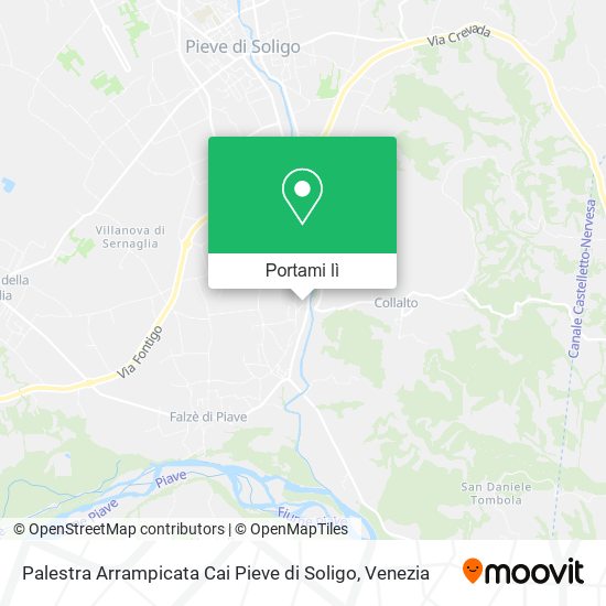 Mappa Palestra Arrampicata Cai Pieve di Soligo