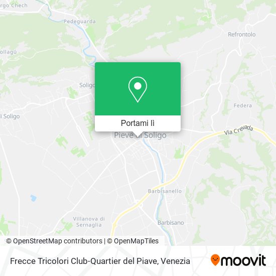 Mappa Frecce Tricolori Club-Quartier del Piave