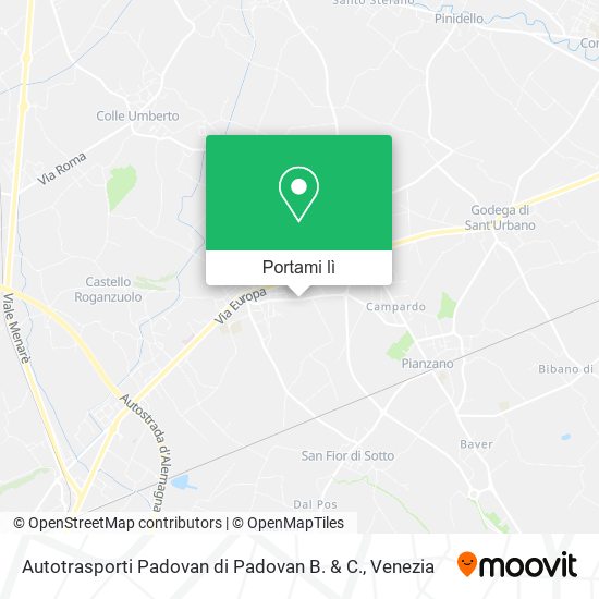 Mappa Autotrasporti Padovan di Padovan B. & C.