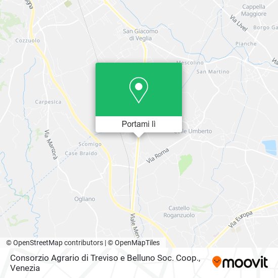 Mappa Consorzio Agrario di Treviso e Belluno Soc. Coop.