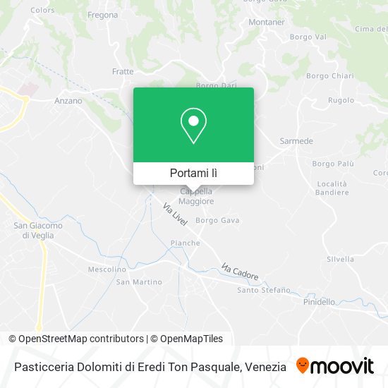 Mappa Pasticceria Dolomiti di Eredi Ton Pasquale