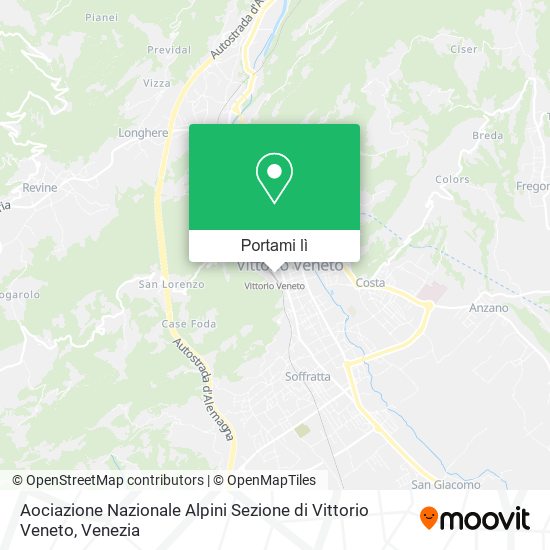 Mappa Aociazione Nazionale Alpini Sezione di Vittorio Veneto