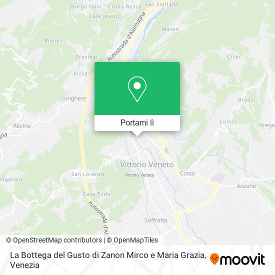 Mappa La Bottega del Gusto di Zanon Mirco e Maria Grazia