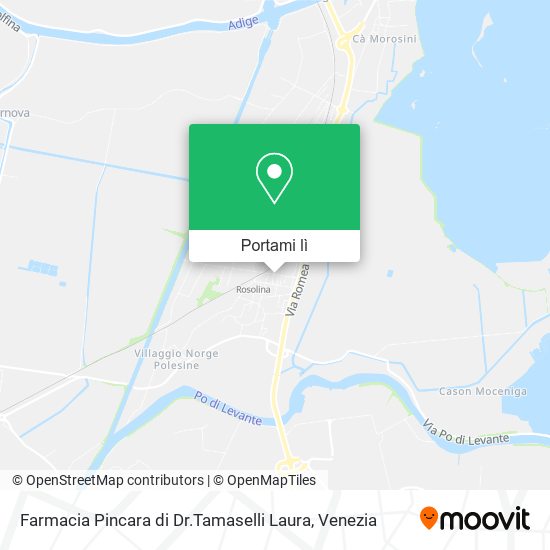 Mappa Farmacia Pincara di Dr.Tamaselli Laura