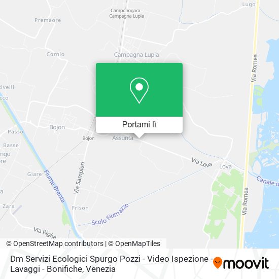 Mappa Dm Servizi Ecologici Spurgo Pozzi - Video Ispezione - Lavaggi - Bonifiche