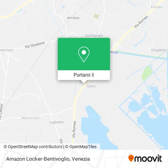 Mappa Amazon Locker-Bentivoglio