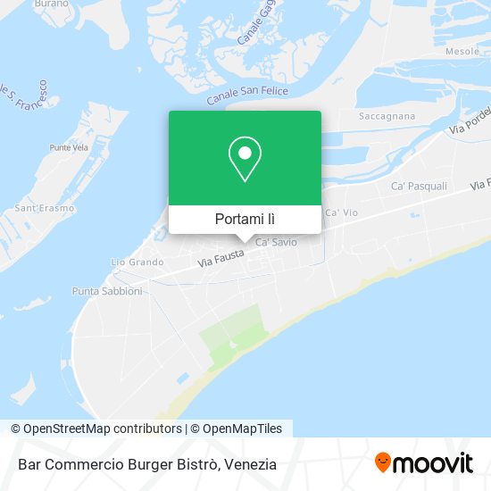 Mappa Bar Commercio Burger Bistrò