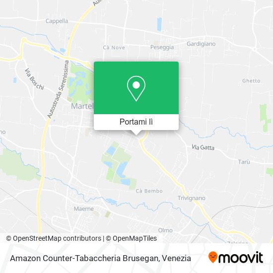 Mappa Amazon Counter-Tabaccheria Brusegan