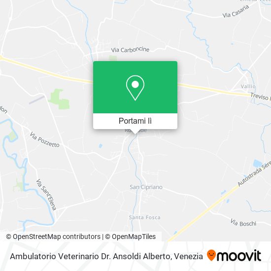 Mappa Ambulatorio Veterinario Dr. Ansoldi Alberto