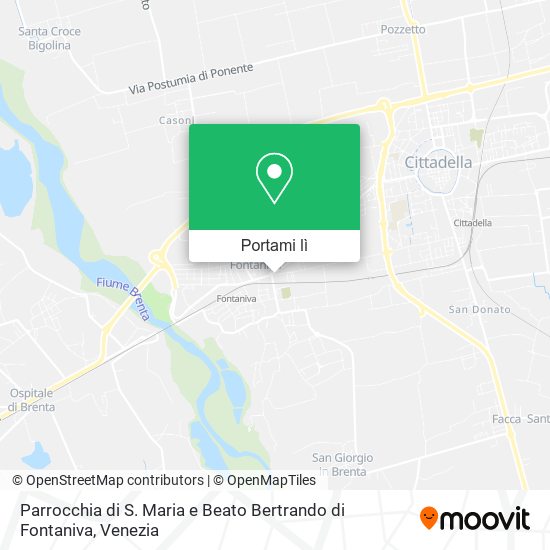 Mappa Parrocchia di S. Maria e Beato Bertrando di Fontaniva