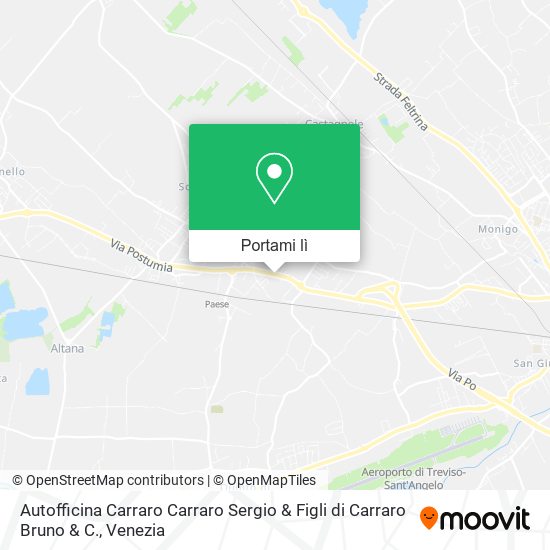 Mappa Autofficina Carraro Carraro Sergio & Figli di Carraro Bruno & C.