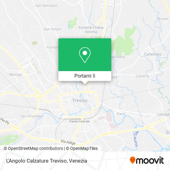 Mappa L'Angolo Calzature Treviso