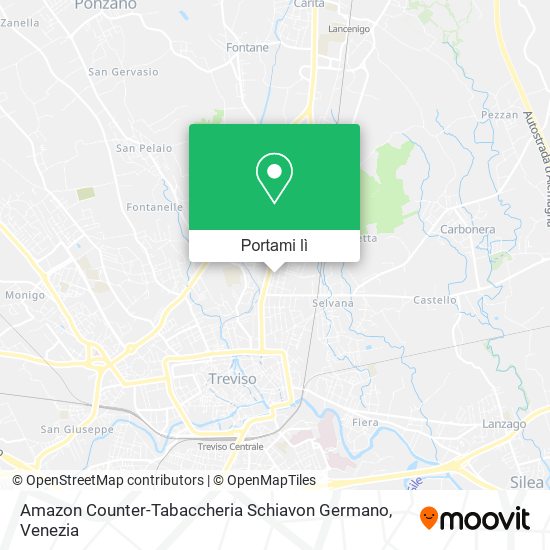 Mappa Amazon Counter-Tabaccheria Schiavon Germano