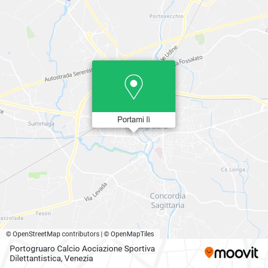 Mappa Portogruaro Calcio Aociazione Sportiva Dilettantistica