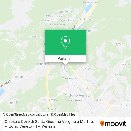 Mappa Chiesa e Coro di Santa Giustina Vergine e Martire, Vittorio Veneto - TV