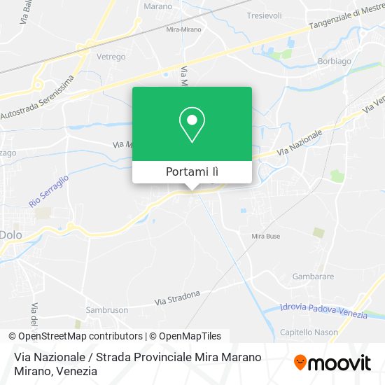 Mappa Via Nazionale / Strada Provinciale Mira Marano Mirano