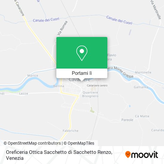 Mappa Oreficeria Ottica Sacchetto di Sacchetto Renzo